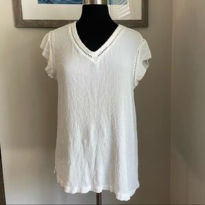 White crepe blouse